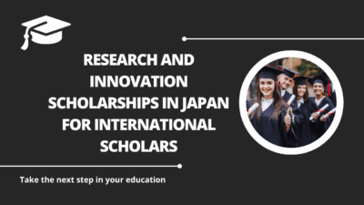 √Research and Innovation Scholarships in Japan for International Scholars